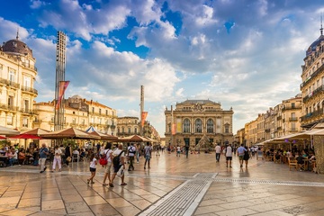 Gare de Montpellier Saint Roch en direction de l'aéroport de Montpellier